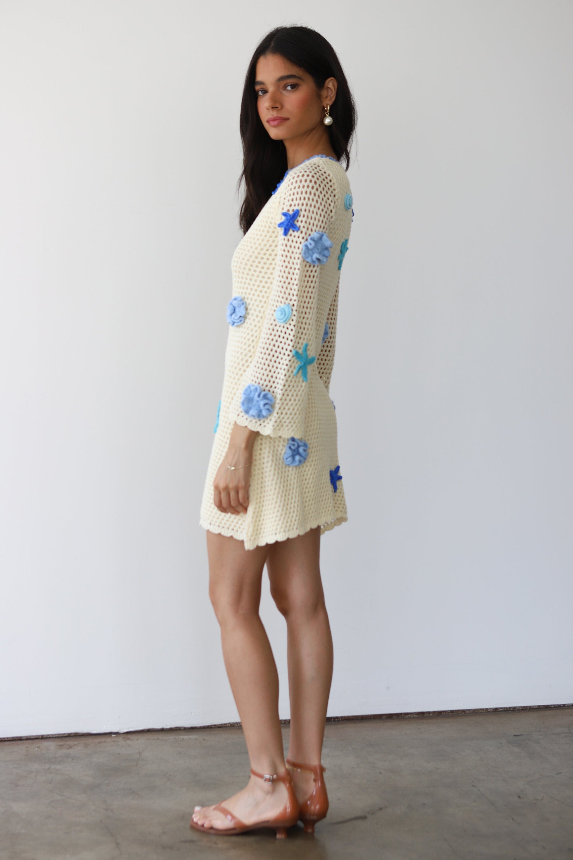 Callahan Knitwear - Mar Mini Dress - Capri Blue -