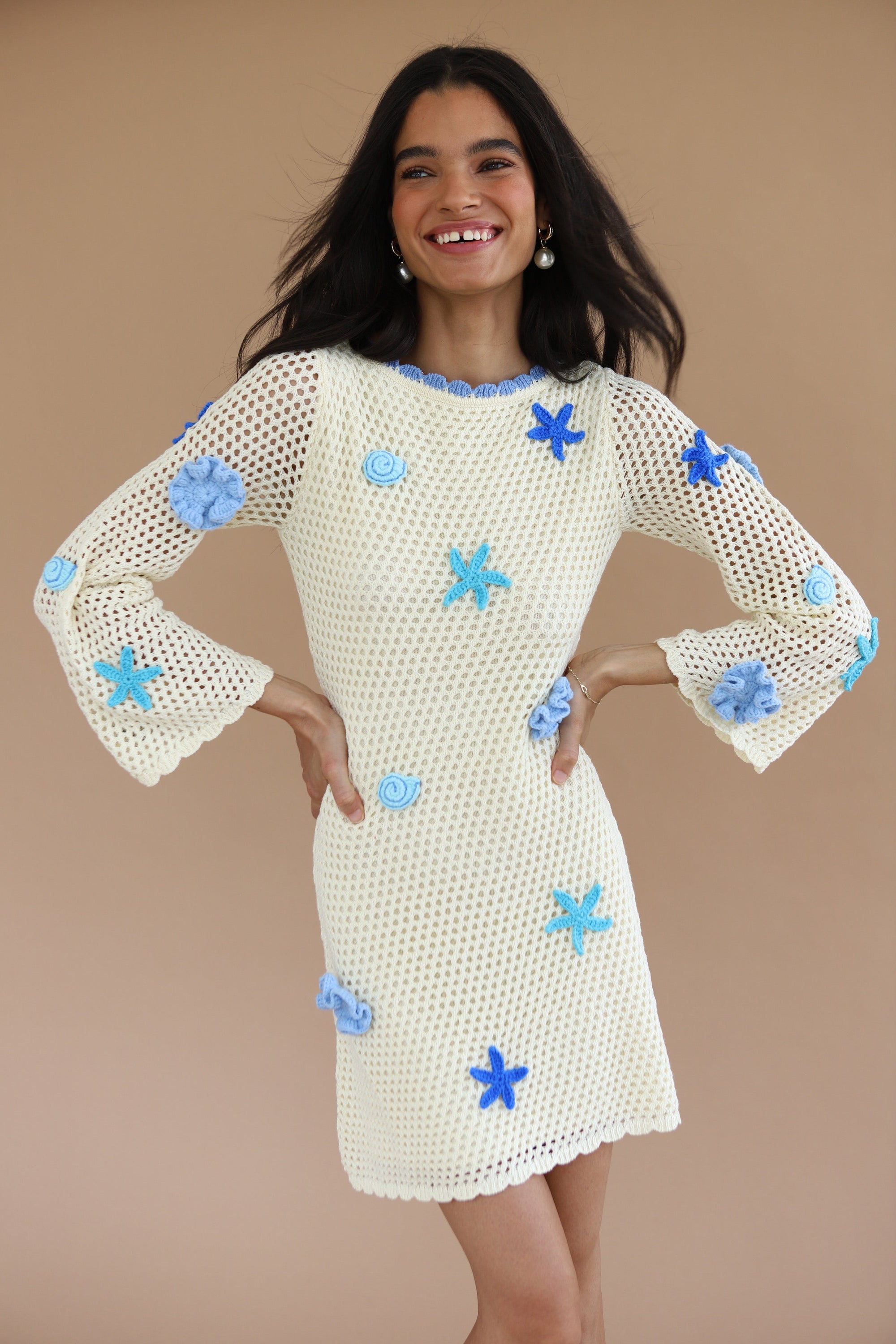 Callahan Knitwear - Mar Mini Dress - Capri Blue -