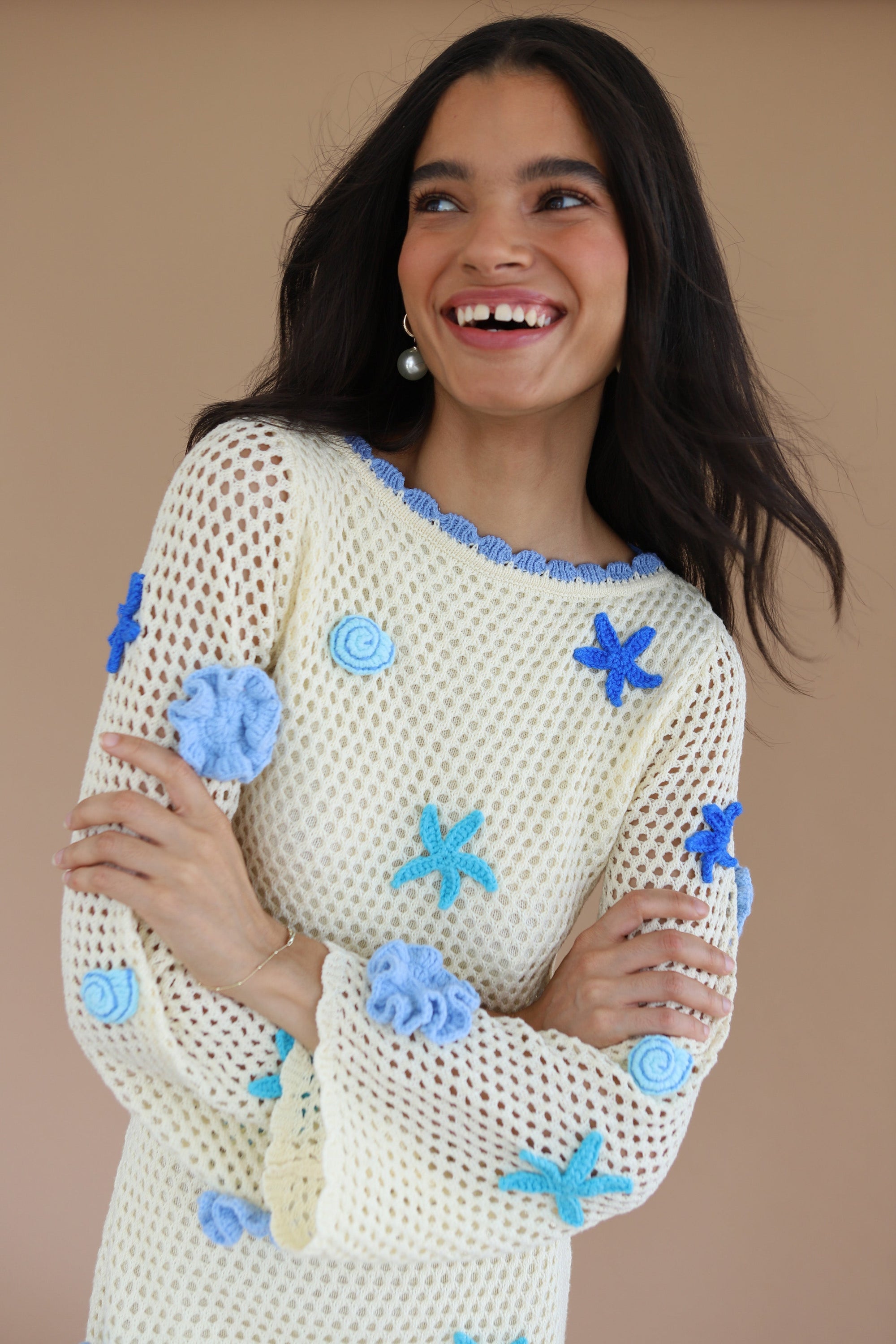 Callahan Knitwear - Mar Mini Dress - Capri Blue -