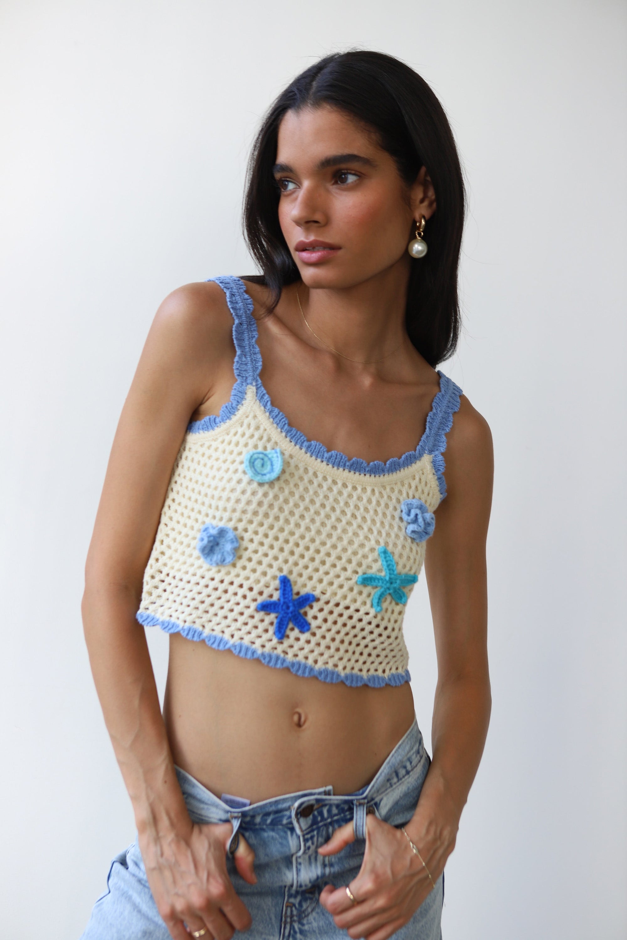 Callahan Knitwear - Mar Tank - Capri Blue -