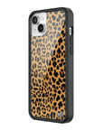 Wildflower iPhone case 13 Meow Leopard Black Tan 2