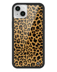 Wildflower iPhone case 14 Meow Leopard Black Tan