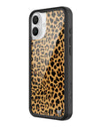 Wildflower iPhone case 16 Plus Meow Leopard Black Tan