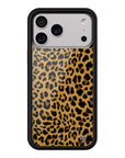 Wildflower iPhone case 17 Pro Max Meow Leopard Black Tan