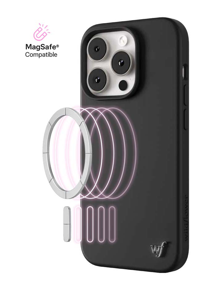 Wildflower - MagSafe - Black iPhone Case -