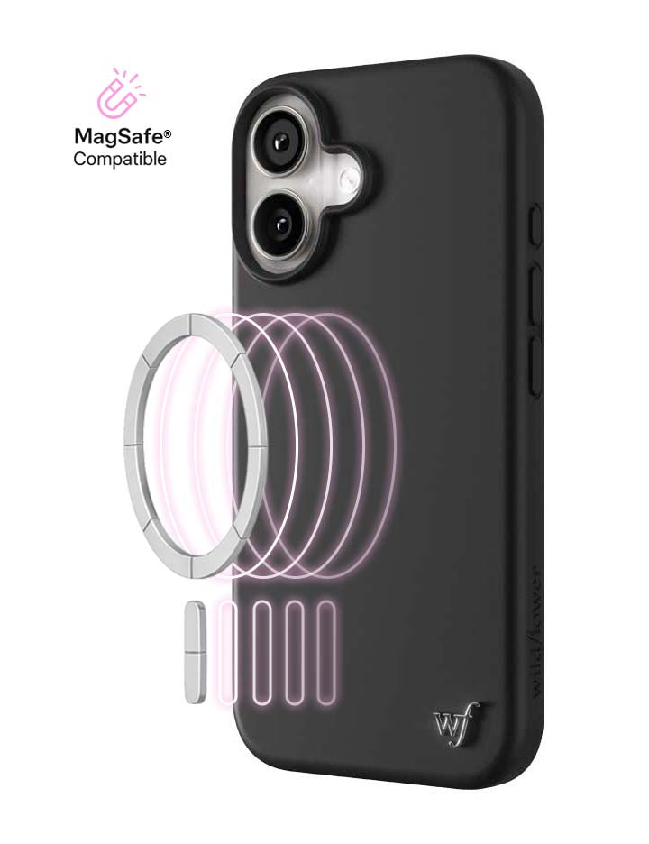 Wildflower - MagSafe - Black iPhone Case -
