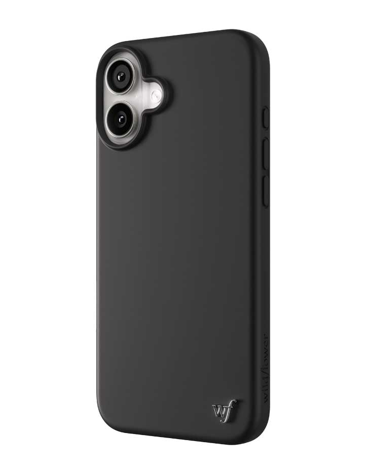 Wildflower iPhone case 16 Plus Black MagSafe Sleek Black