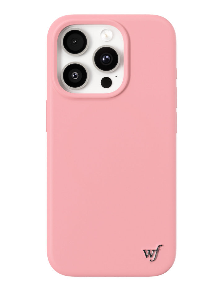 Wildflower iPhone case 15 Pro Pink MagSafe Sleek Pink