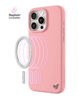 Wildflower iPhone case 15 Pro Max Pink MagSafe Sleek Pink