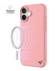 Wildflower iPhone case 16 Plus Pink MagSafe Sleek Pink