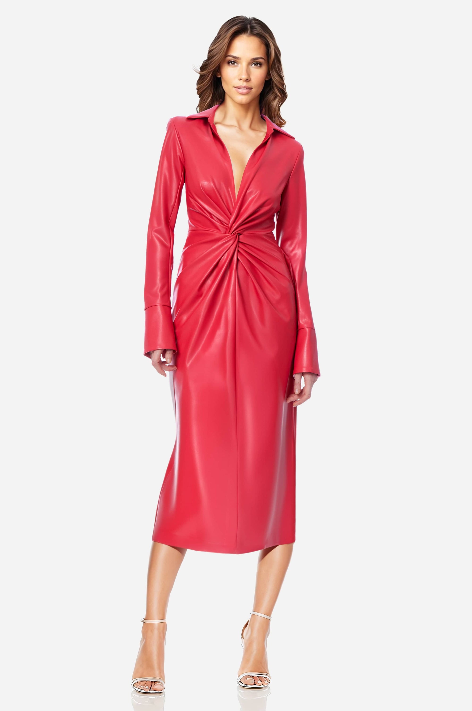 ONE33 SOCIAL - The Mary - Faux Leather Cocktail Dress -
