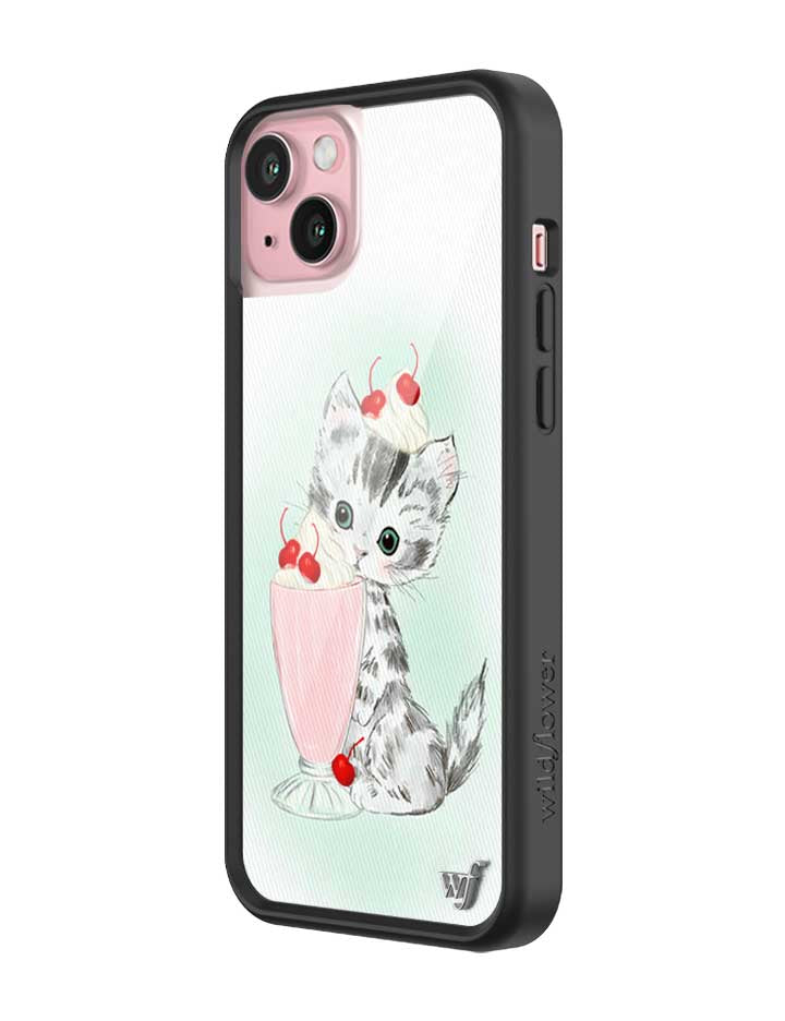 Wildflower iPhone case 15 Plus Kitty Shake Cats Cute