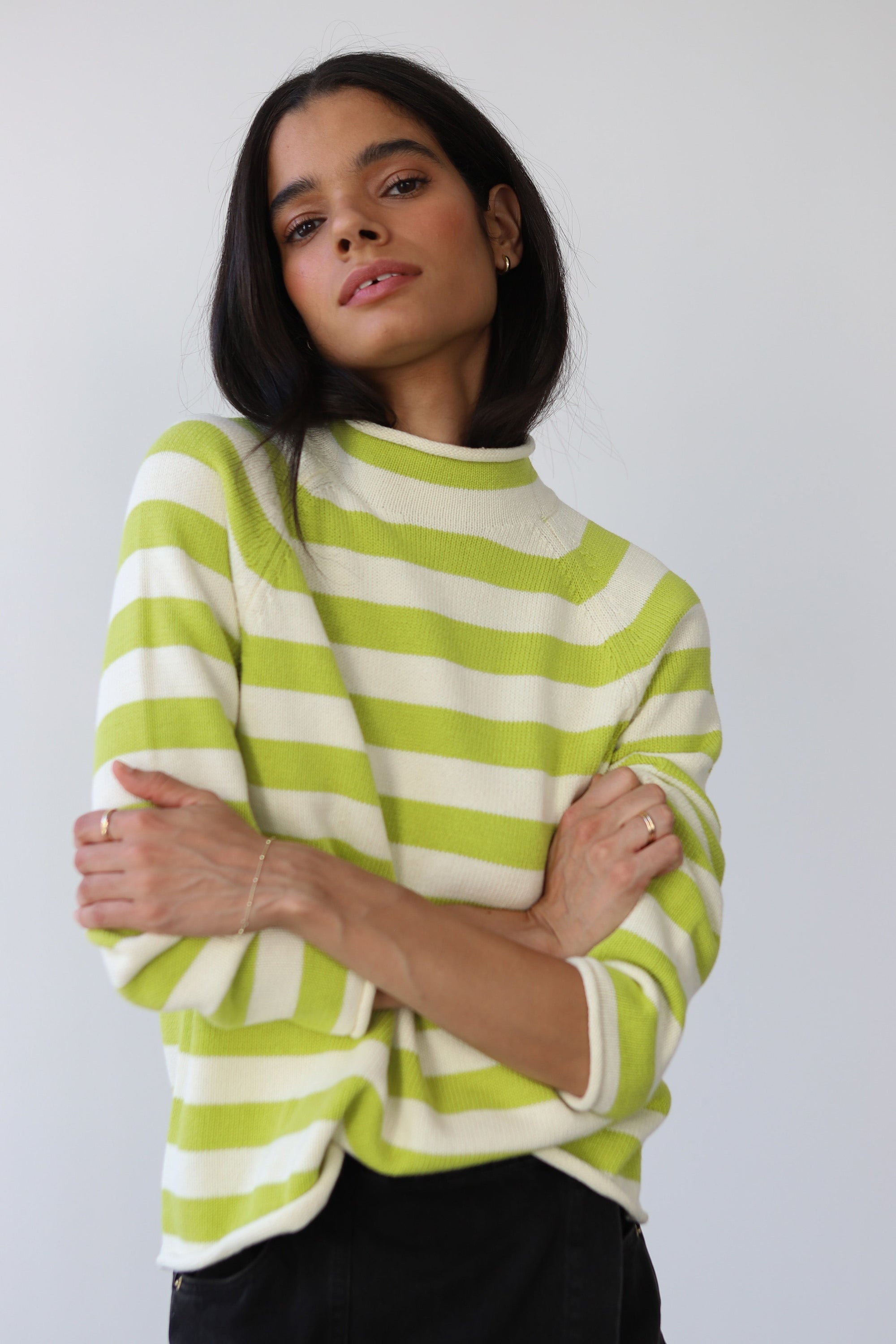 Callahan Knitwear - The Mock Neck - Sour Melon -