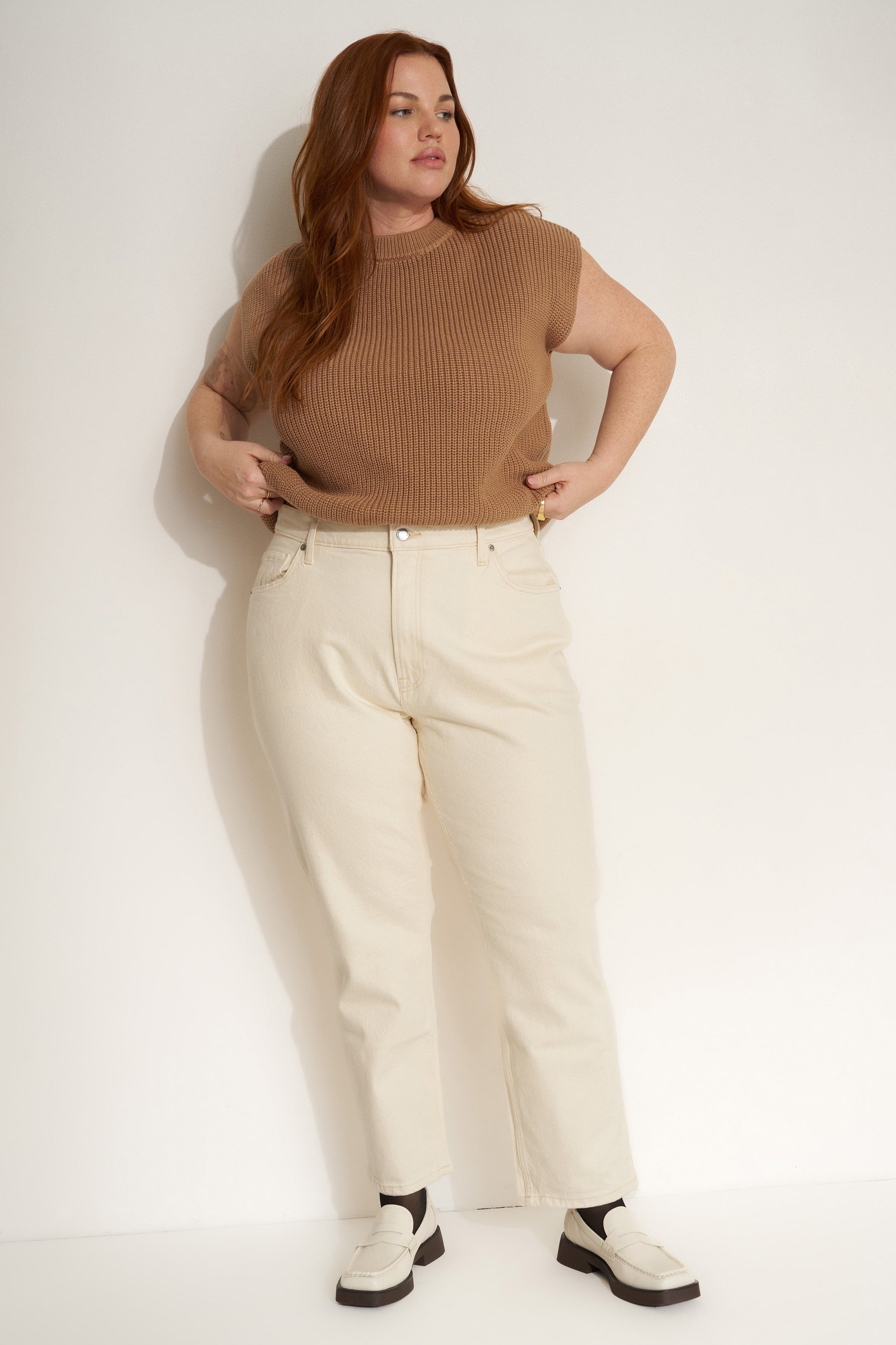 Callahan Knitwear - The Muscle Tee - Camel -