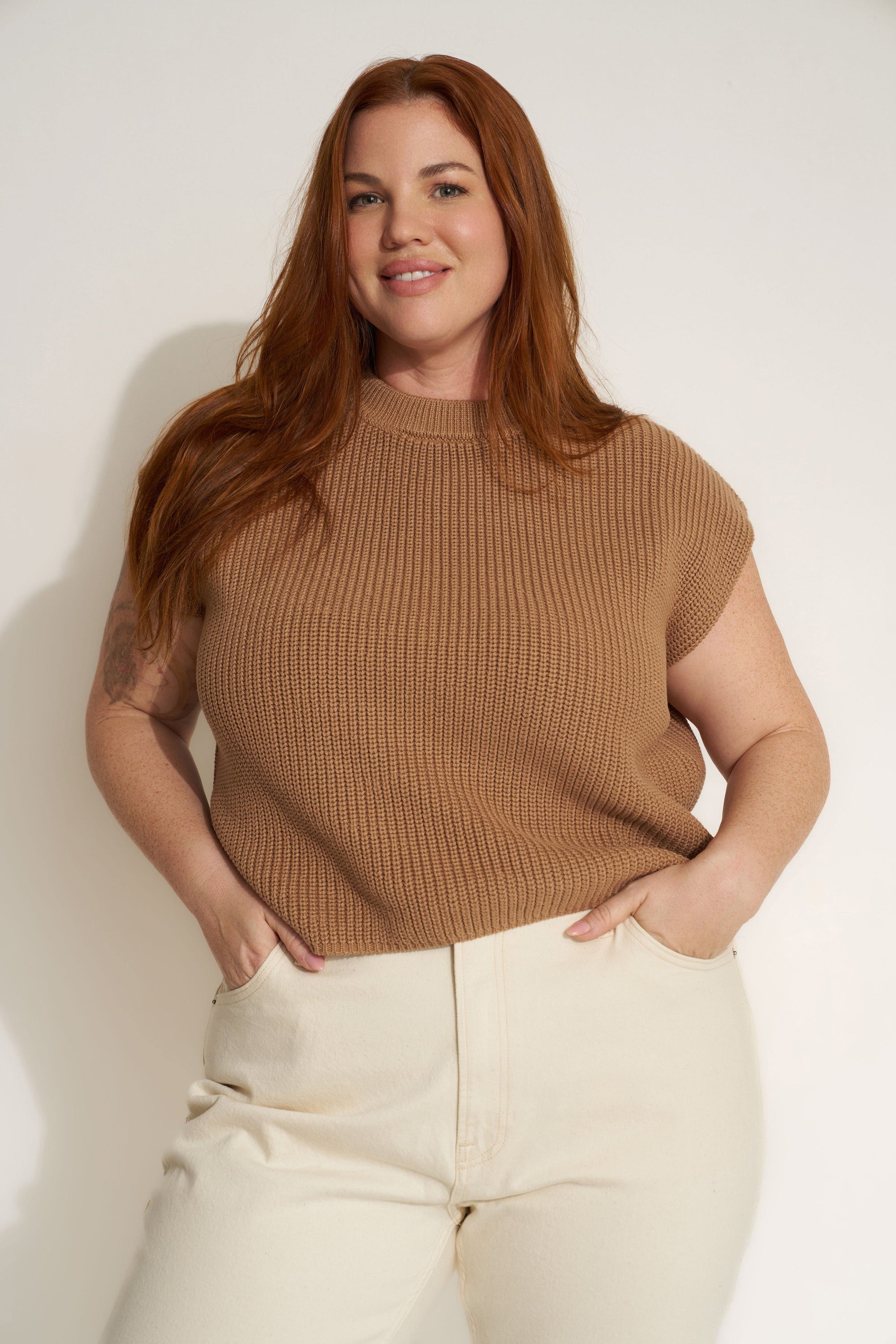 Callahan Knitwear - The Muscle Tee - Camel -