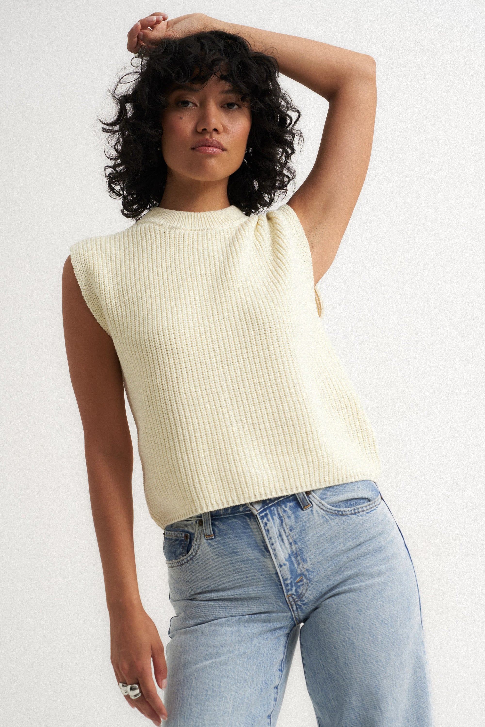 Callahan Knitwear - The Muscle Tee - Creme -