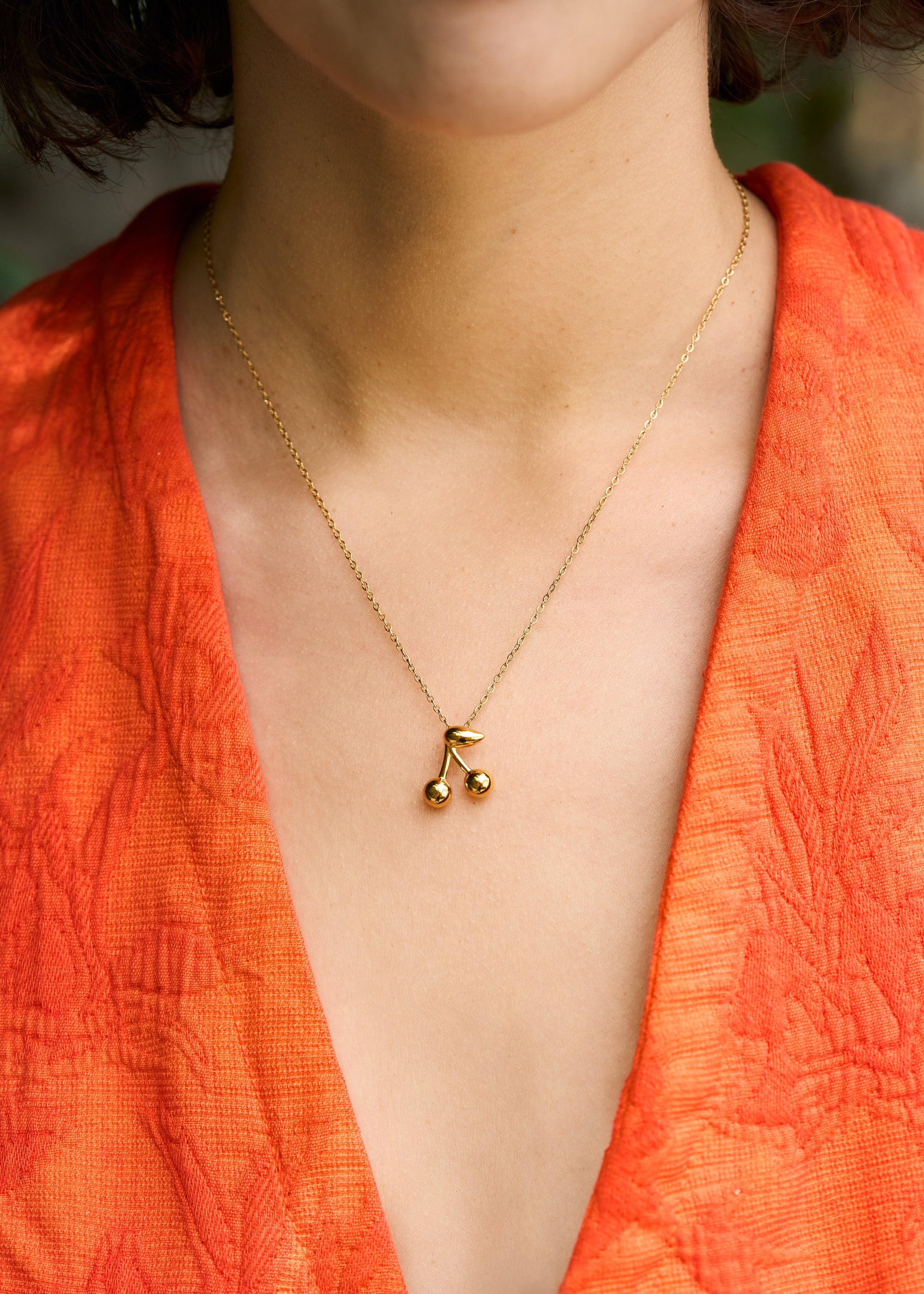 Peter + June - Maraschino Necklace - 18k Gold Plated -