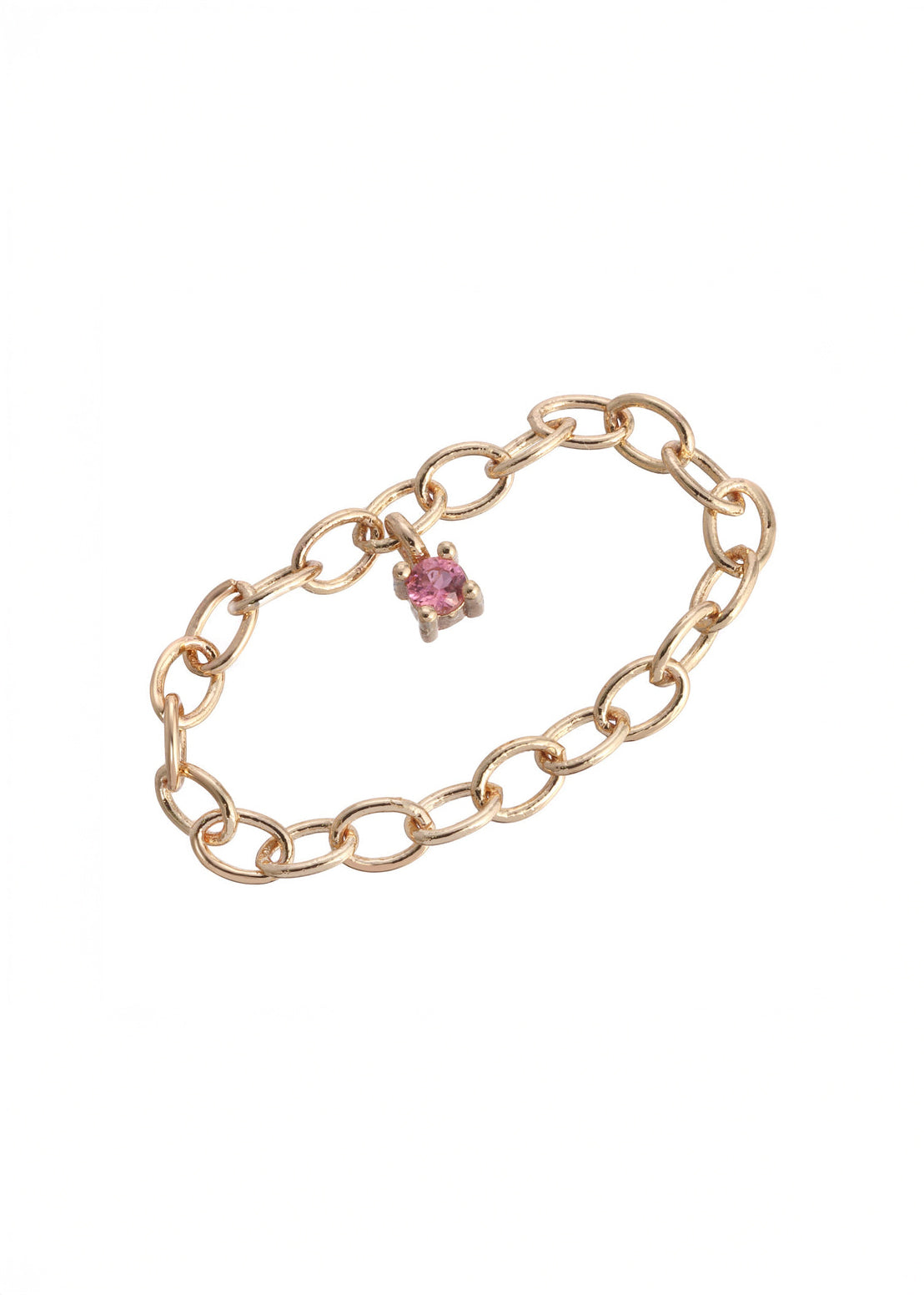 Leeada - Cadena Gem Ring - Gold Pink Sapphire -