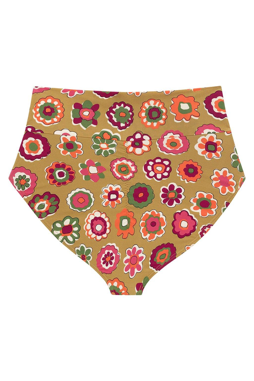 Montce - Mazzy Floral Full Coverage High Rise Bikini Bottom -