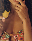 Montce - Mazzy Floral Tori Ties Bandeau Bikini Top -