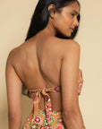 Montce - Mazzy Floral Tori Ties Bandeau Bikini Top -