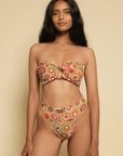 Montce - Mazzy Floral Tori Ties Bandeau Bikini Top -