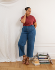 Loup - Kate Wide Leg Ankle Jeans - Washed Indigo -