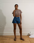 Loup - Simone High Waist Shorts - Washed Indigo -