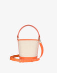 Hyer Goods - Canvas Mini Bucket Bag - Linen/Orange -