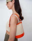 Hyer Goods - Canvas Mini Bucket Bag - Linen/Orange -