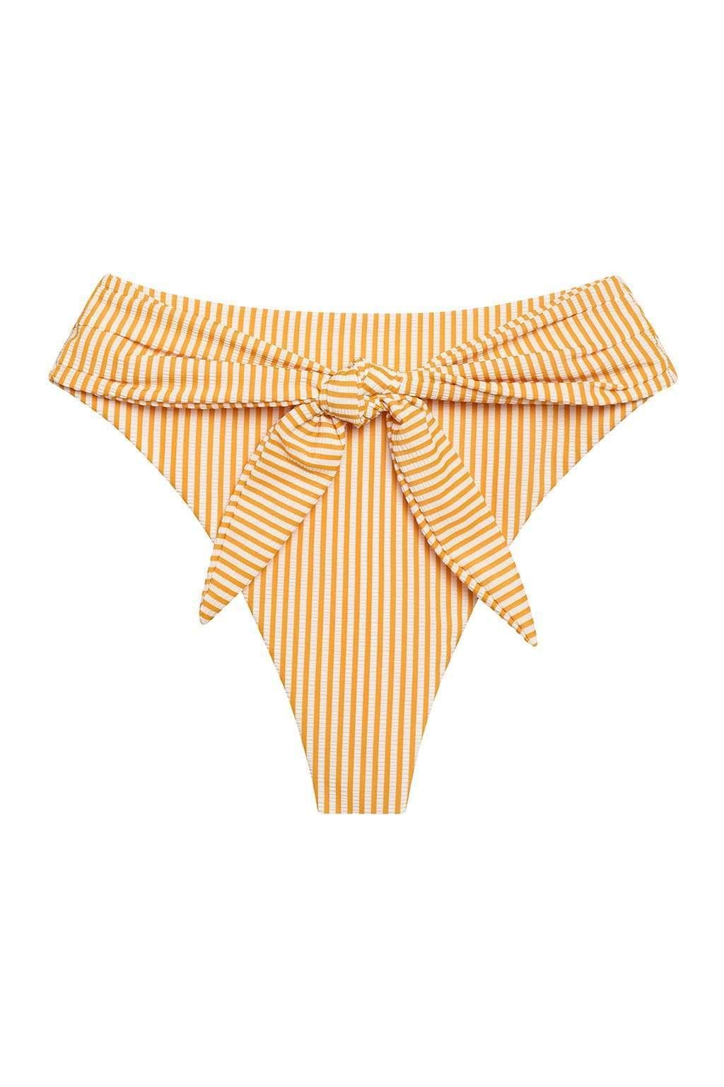 Montce - Canary Stripe Paula Tie-Up Bikini Bottom -