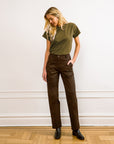 Loup - Long James Straight-Leg Work Pant - Brown -