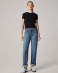 Edyson - Vincent High Rise Cuffed Wide Leg Jeans - Medium Denny -
