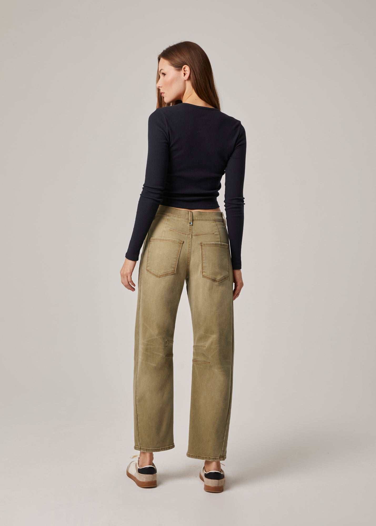 Edyson - Jack High Rise Slouchy Barrel Jeans - Light Olive Hamilton -
