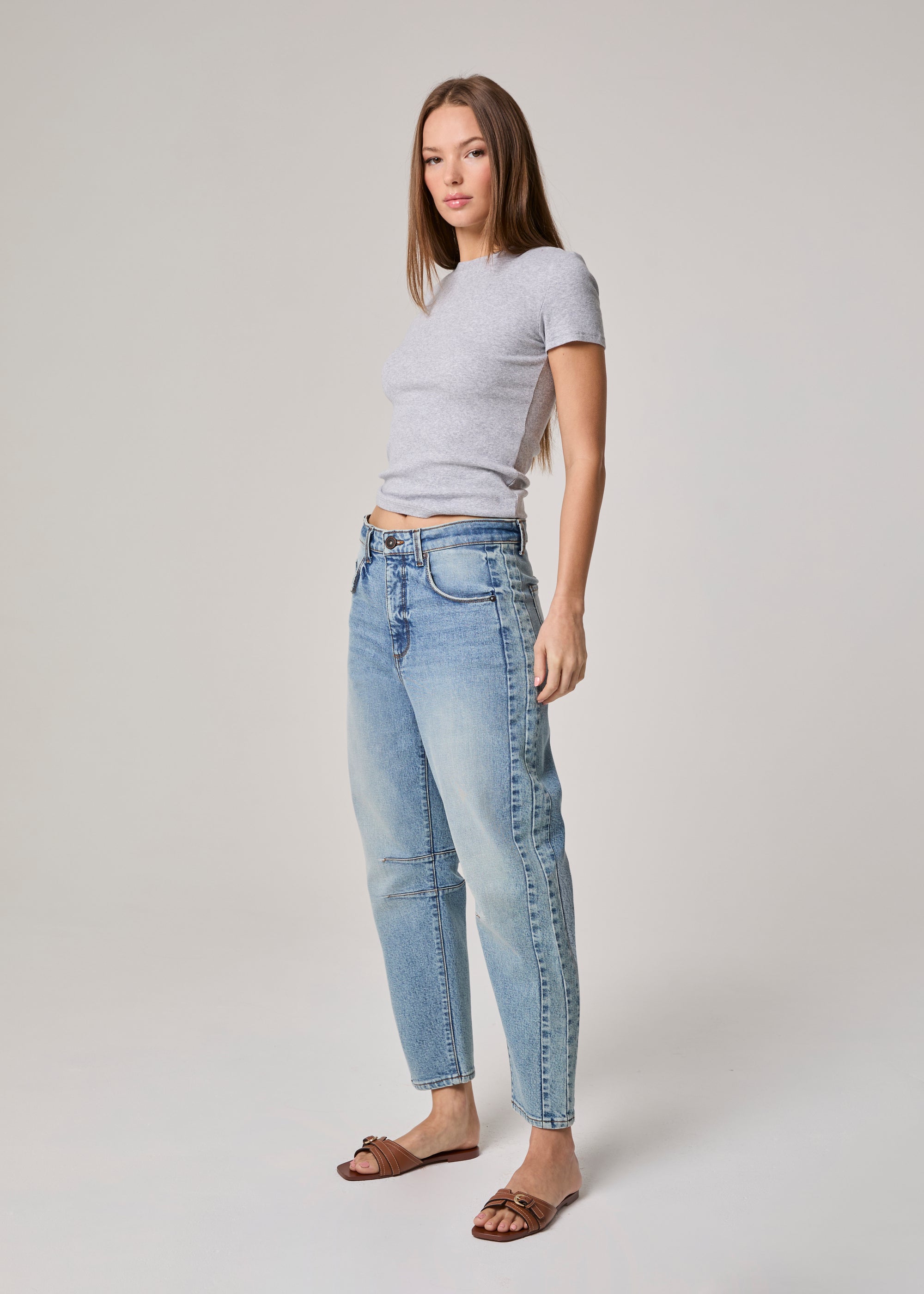 Edyson - Jack High Rise Slouchy Barrel Jeans - Medium Luton -