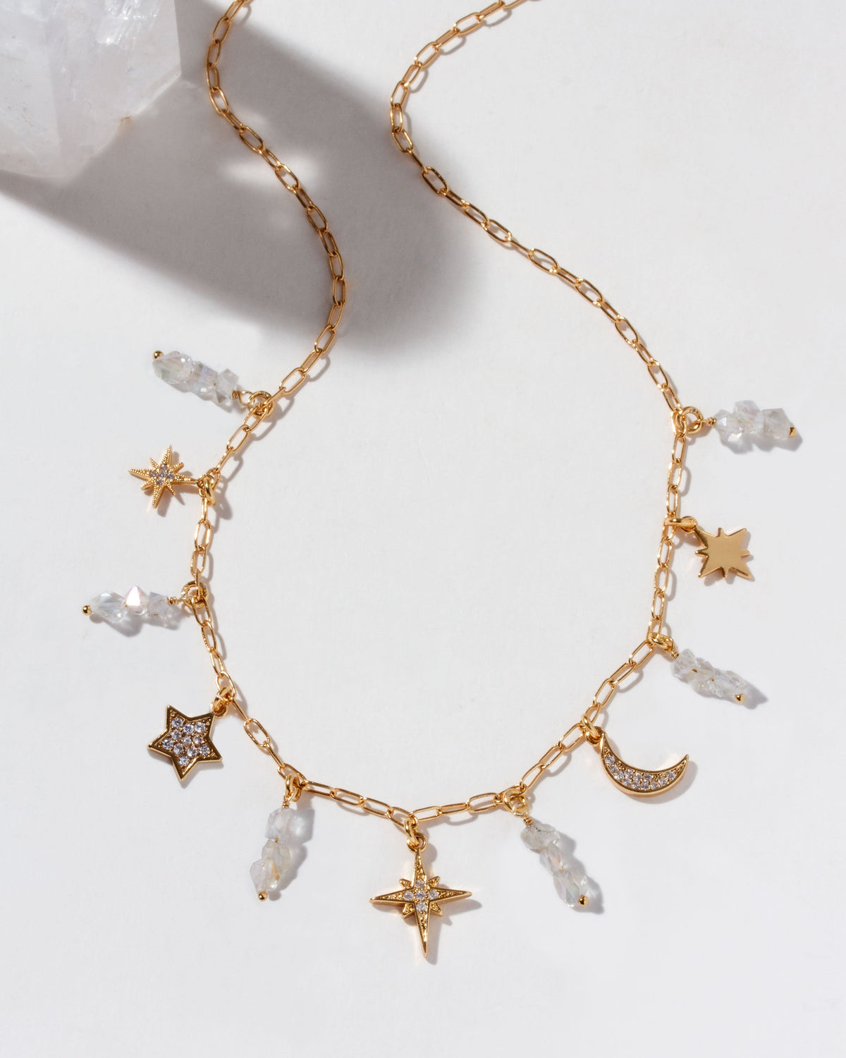 Luna Norte - Quartz Constellation Charm Necklace -