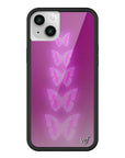 Wildflower iPhone case 13 Neon Butterfly Plum Pink Cute