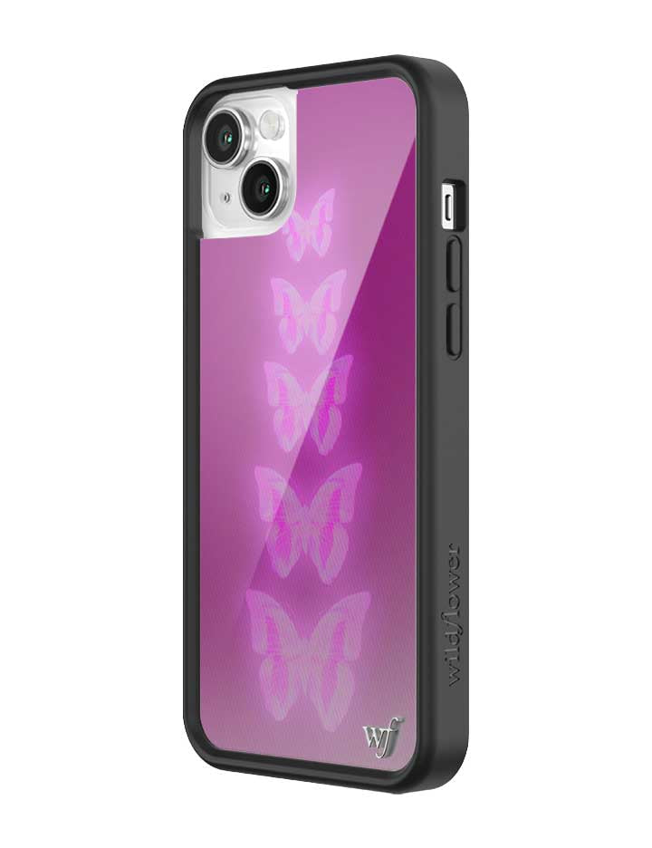 Wildflower iPhone case 13 Neon Butterfly Plum Pink Cute