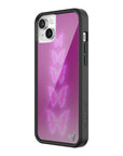 Wildflower iPhone case 13 Neon Butterfly Plum Pink Cute