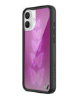 Wildflower iPhone case 16 Plus Neon Butterfly Plum Pink Cute