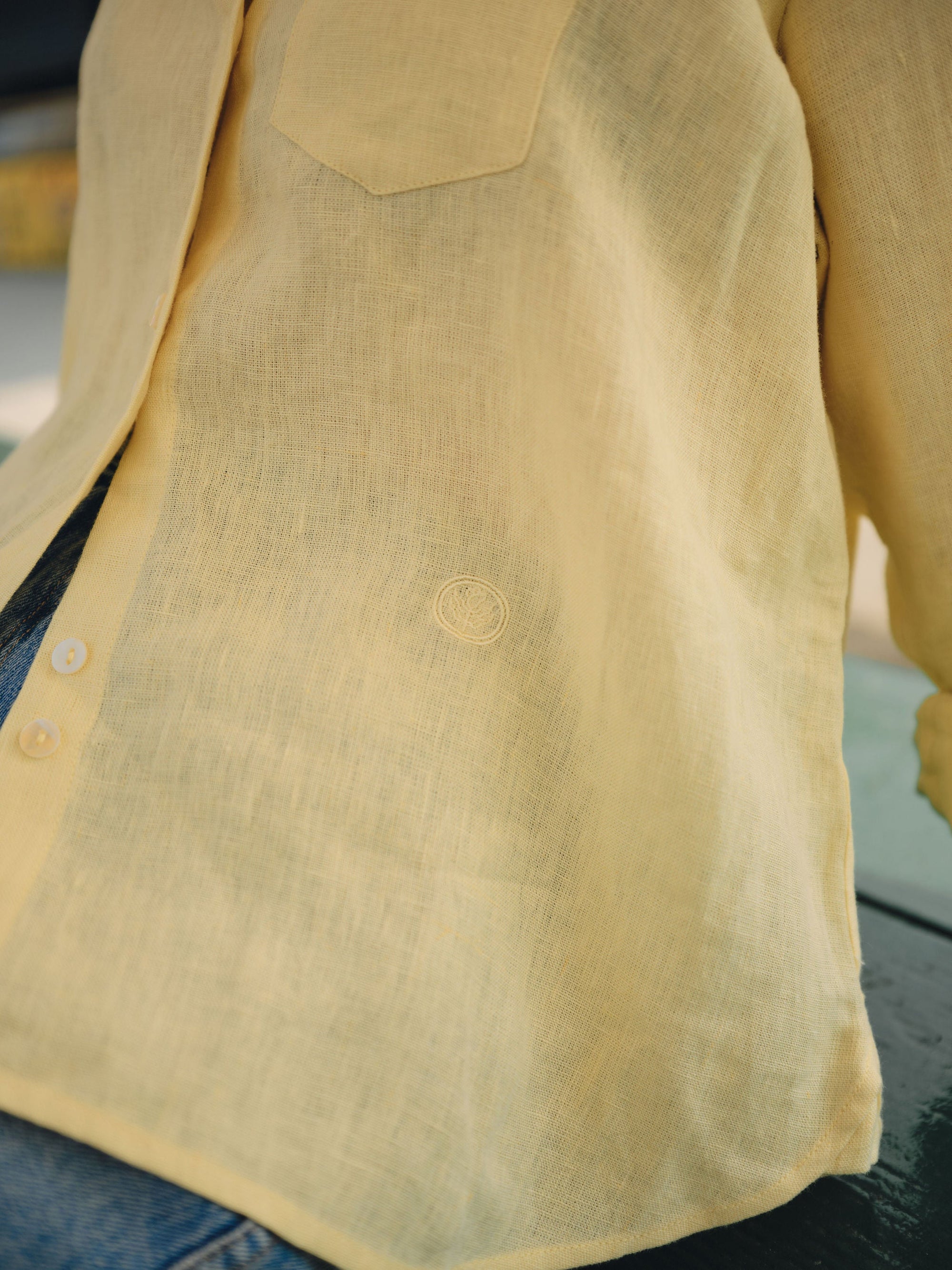 Nelle Atelier - The Chacha Petite Oversized Button Down Shirt - Butter -