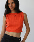 Callahan Knitwear - Nerissa Pointelle Tank - Poppy -