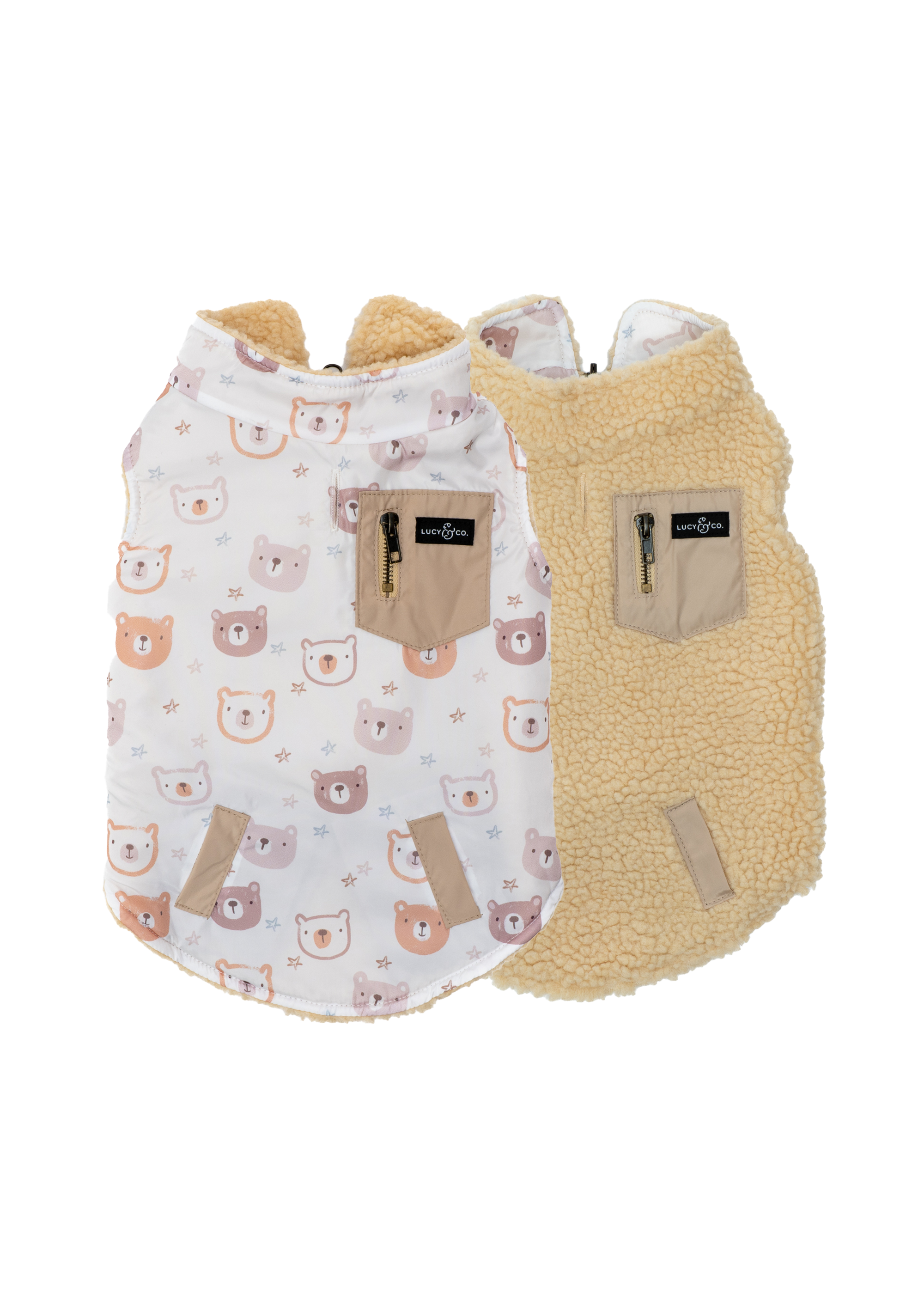Lucy & Co. - Reversible Teddy Vest - Unbearably Cute -