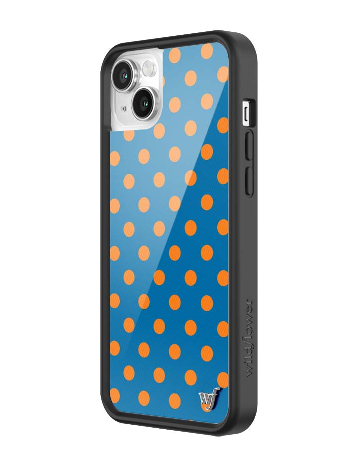 Wildflower iPhone case 13 Polka Dot | Blue and Orange Cute