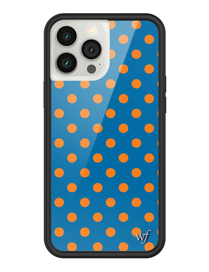 Wildflower iPhone case 13 Pro Max Polka Dot | Blue and Orange Cute