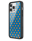 Wildflower iPhone case 14 Pro Max Polka Dot | Blue and Orange Cute