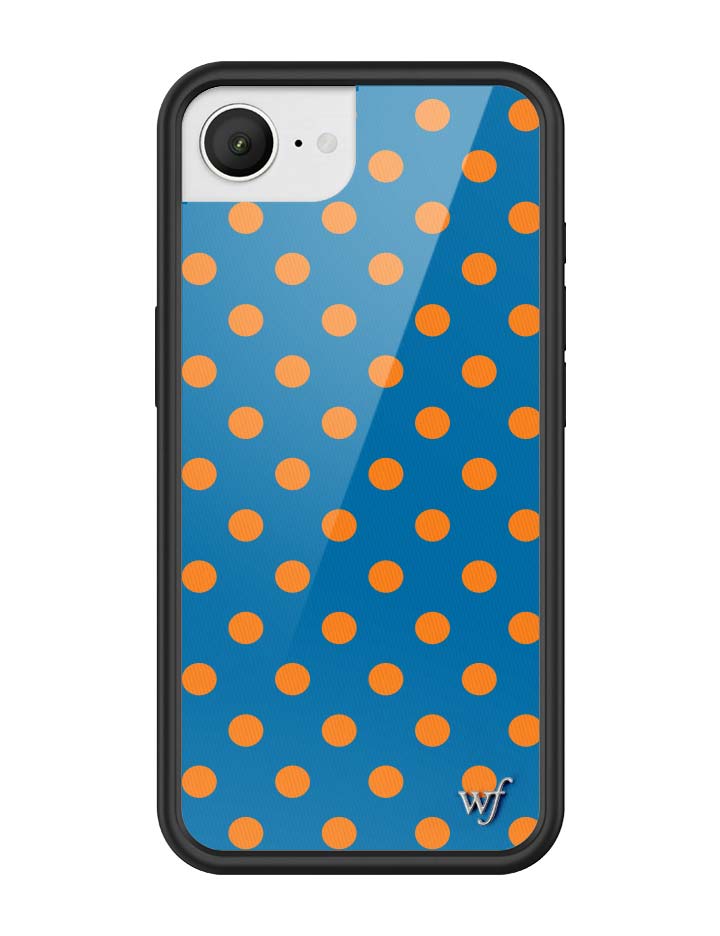 Wildflower iPhone case 16e Polka Dot | Blue and Orange Cute