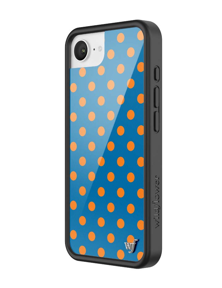 Wildflower iPhone case 17e Polka Dot | Blue and Orange Cute