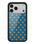Wildflower iPhone case 17 Pro Max Polka Dot | Blue and Orange Cute