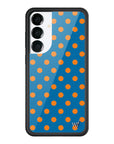 Wildflower Galaxy S25 case Plus Polka Dot Blue and Orange Cute